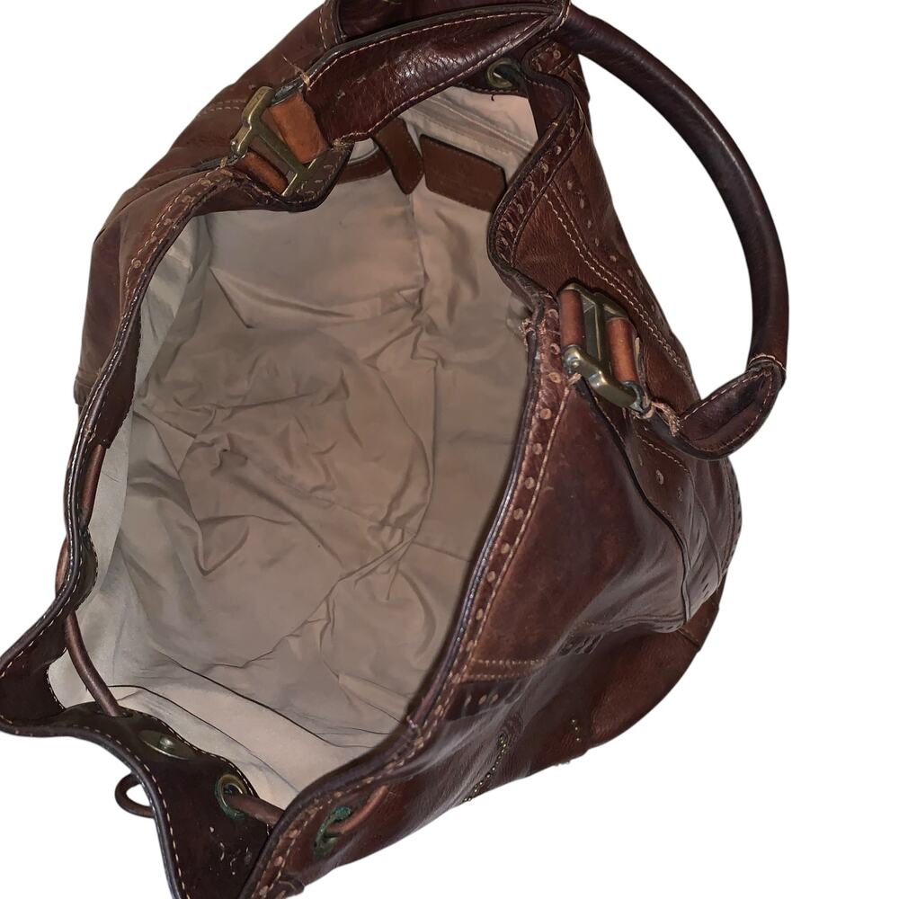 Cole Haan Sierra Laser Cut Brown Purse Bag - Picture 6 of 16